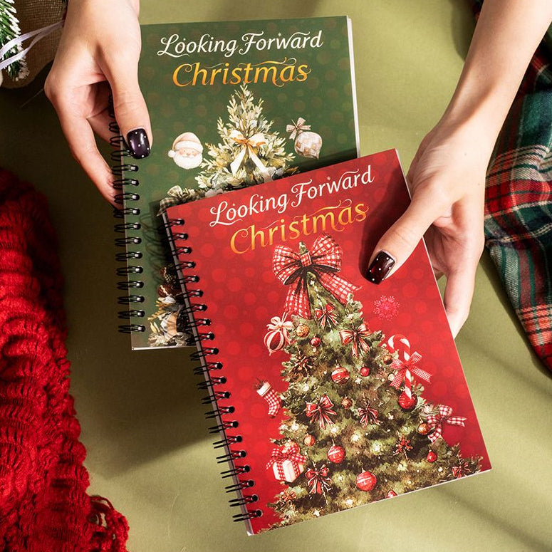 Christmas Themed Spiral Sticker Book 2 Styles 50 Sheets image 0