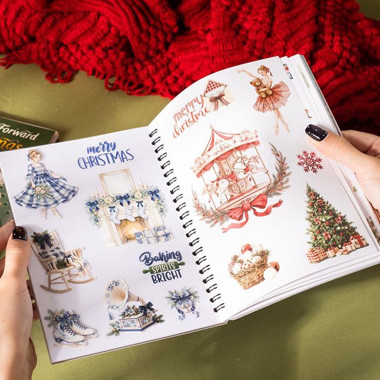 Christmas Themed Spiral Sticker Book 2 Styles 50 Sheets image 1