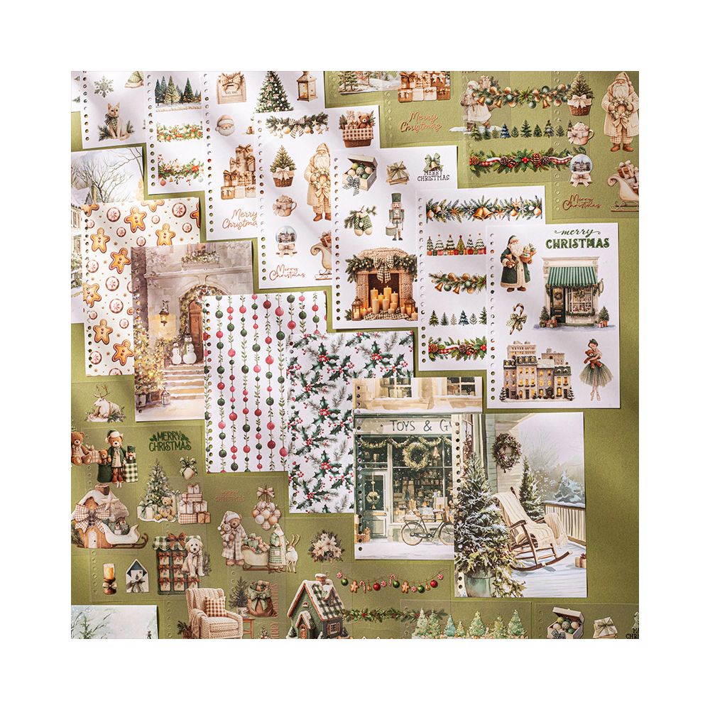 Christmas Themed Spiral Sticker Book 2 Styles 50 Sheets image 2