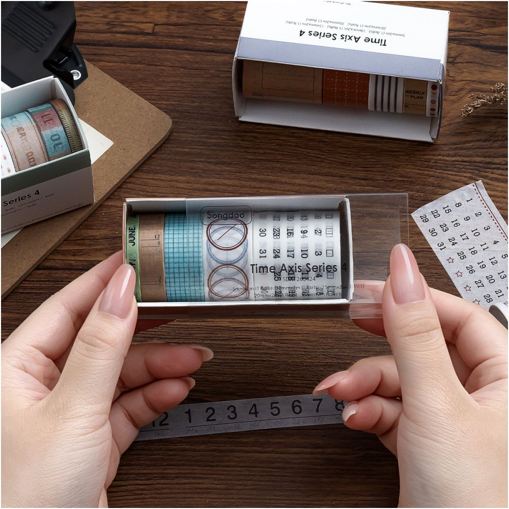 Timeline Series Set Number Labels Washi Tape Set 6 Styles image 2