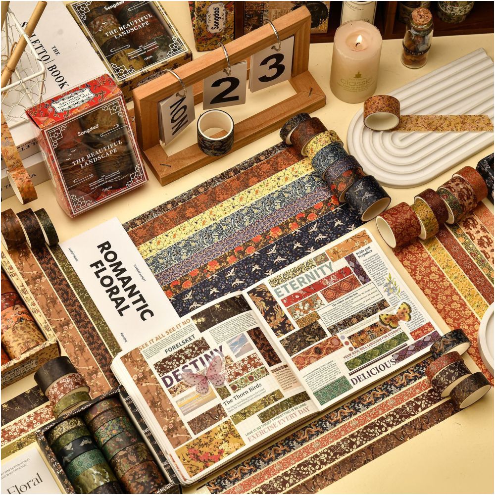 Landscape Series Washi Tape Set 12 rolls 8 Styles image 1