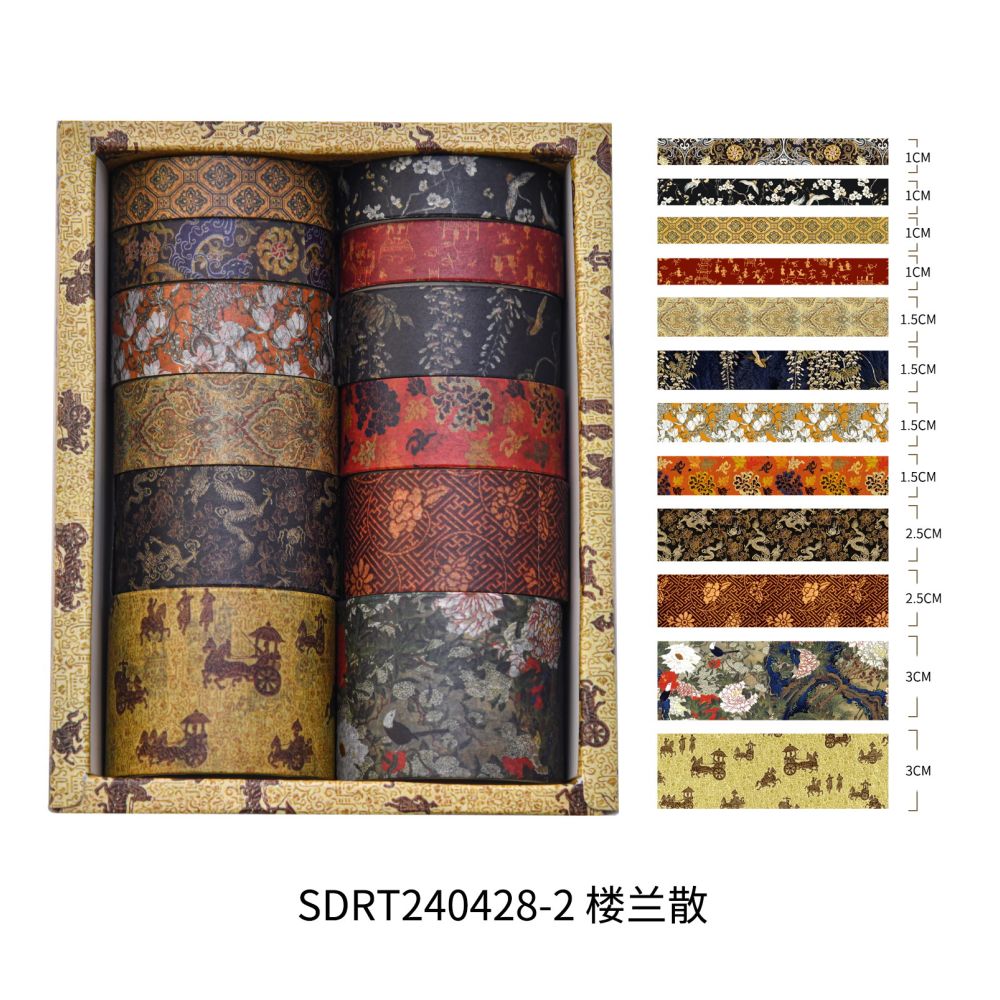 Landscape Series Washi Tape Set 12 rolls 8 Styles