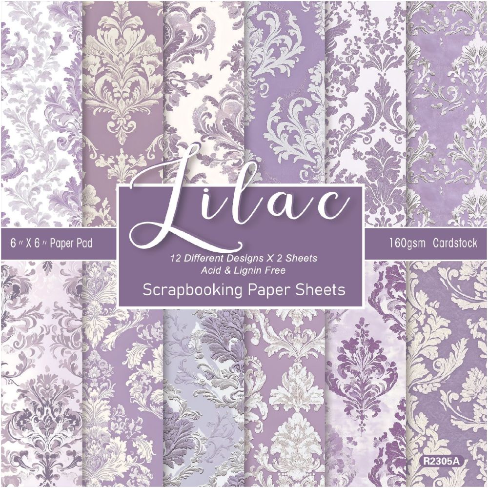 Lilac Series Material Paper 15cm x 15cm 24 Sheets image 0