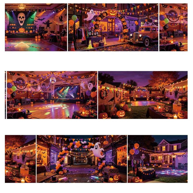 Halloween Landscape backgrounds PET Tape 9cm x 1m 2 Styles image 0