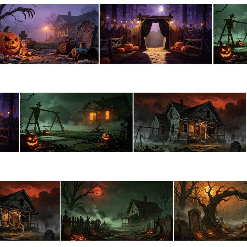 Halloween Landscape backgrounds PET Tape 9cm x 1m 2 Styles