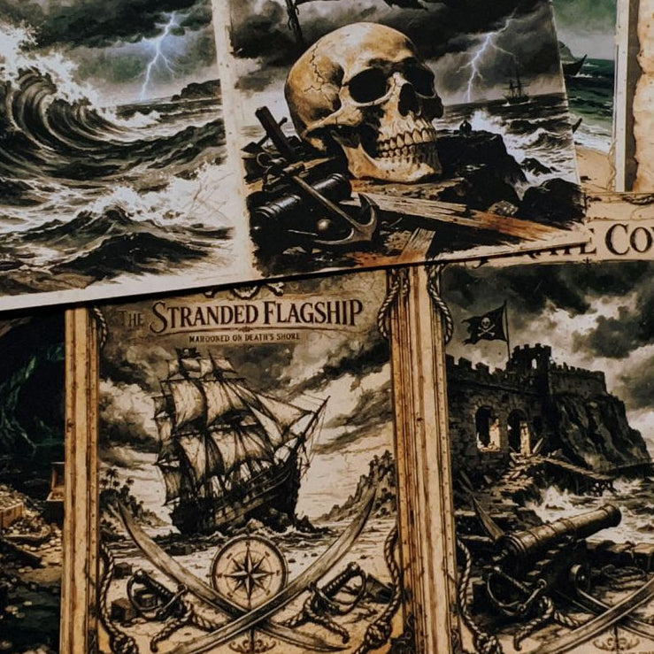 Vintage Pirate Dark Material Paper image 0
