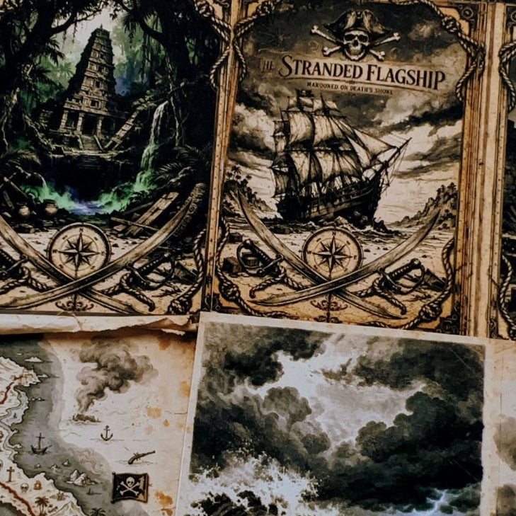 Vintage Pirate Dark Material Paper image 2