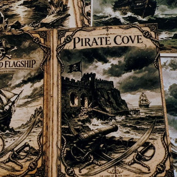 Vintage Pirate Dark Material Paper image 3