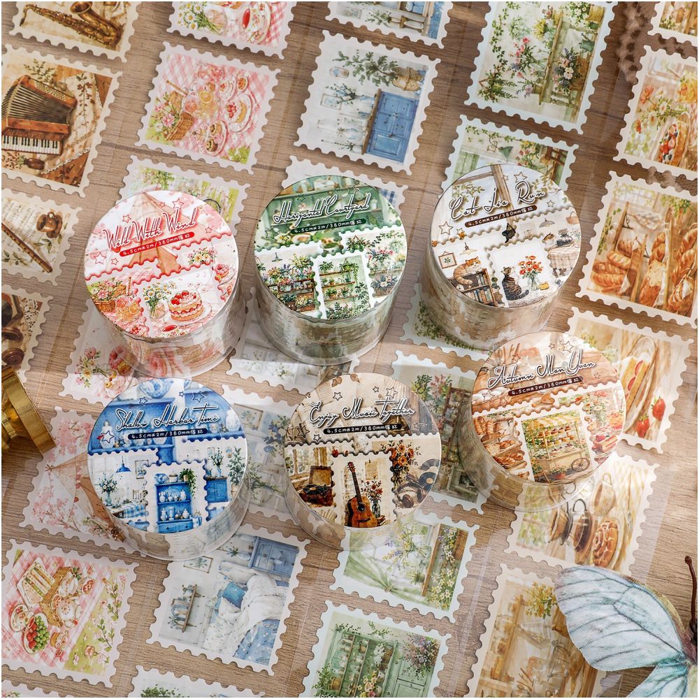 Evening Breeze Series Washi Tape 4 5cm x 2m 6 Designs image 1