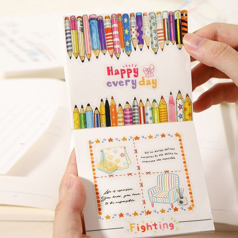 Thread Shop Series PET Sticker Book 12 Sheets 4 Designs image 3