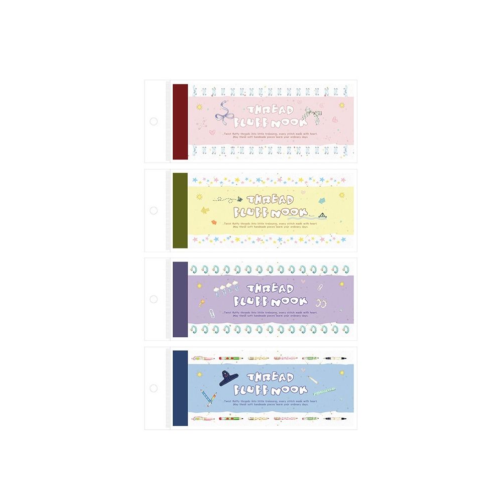 Thread Shop Series PET Sticker Book 12 Sheets 4 Designs image 4