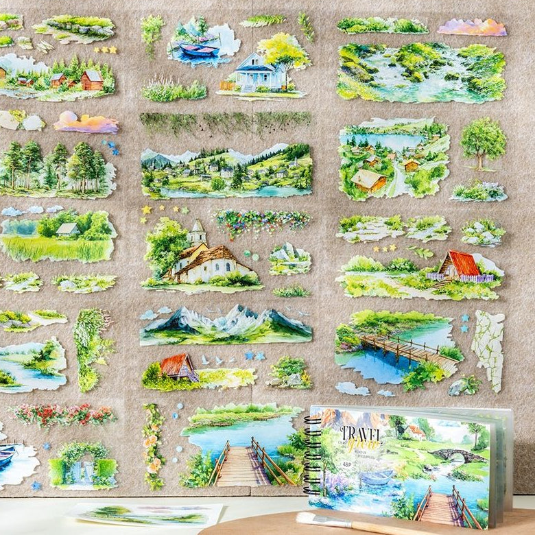 Mountain and Wilderness Series PET Sticker Book 48 sheets image 2