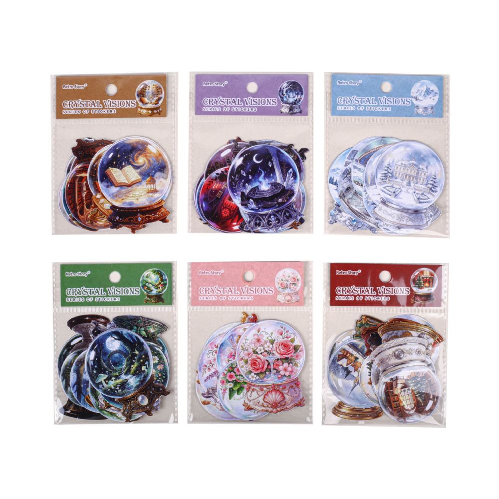 Crystal Kaleidoscope Series Paper Stickers 10psc 6 variants image 4