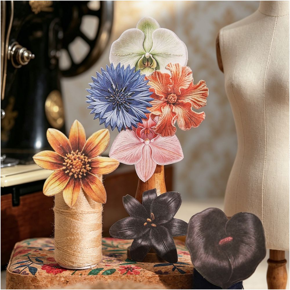 Floral Pattern Series Paper Stickers 40psc 6 Designs image 2