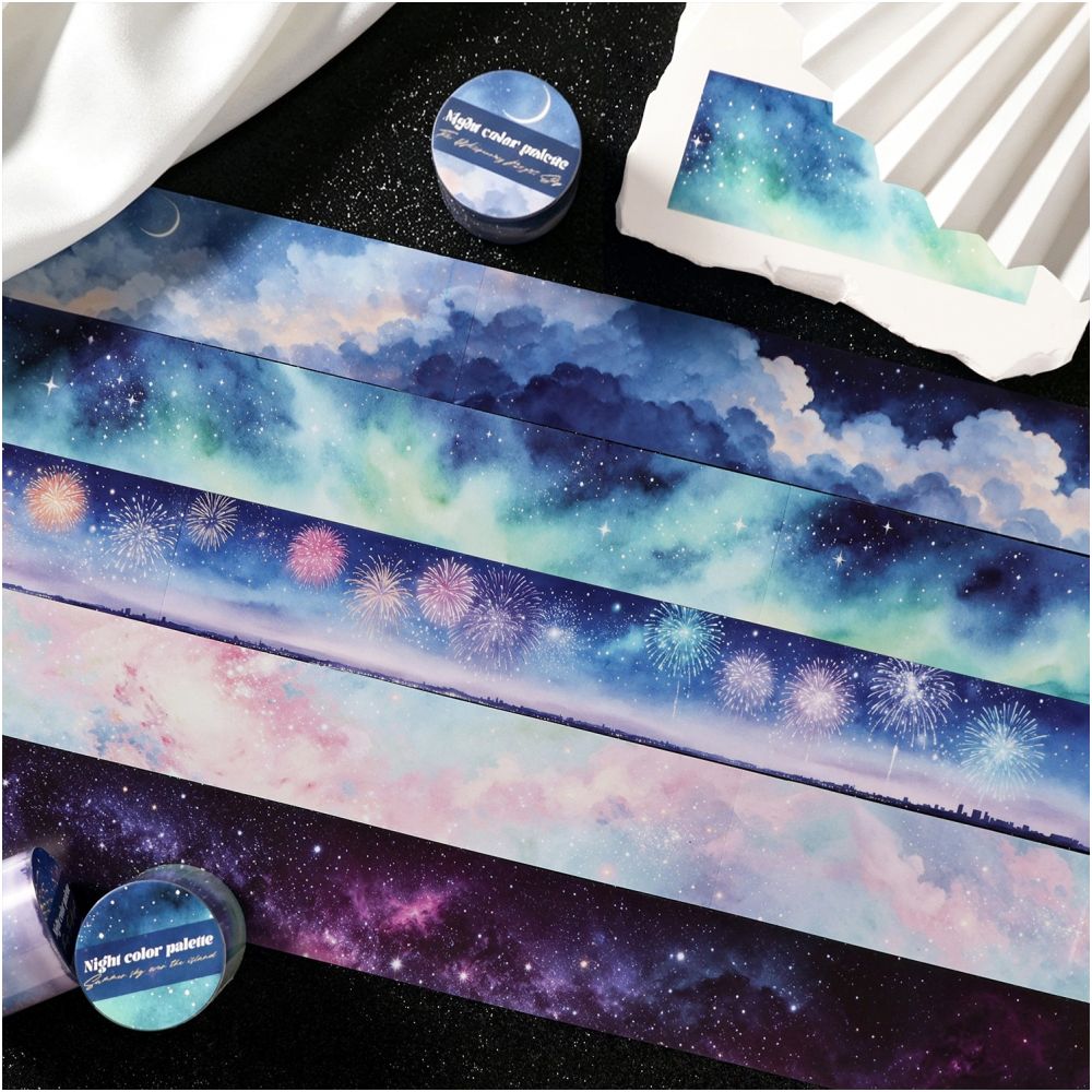 Night Air Series PET Tape 4cm x 2m 6 Designs image 1