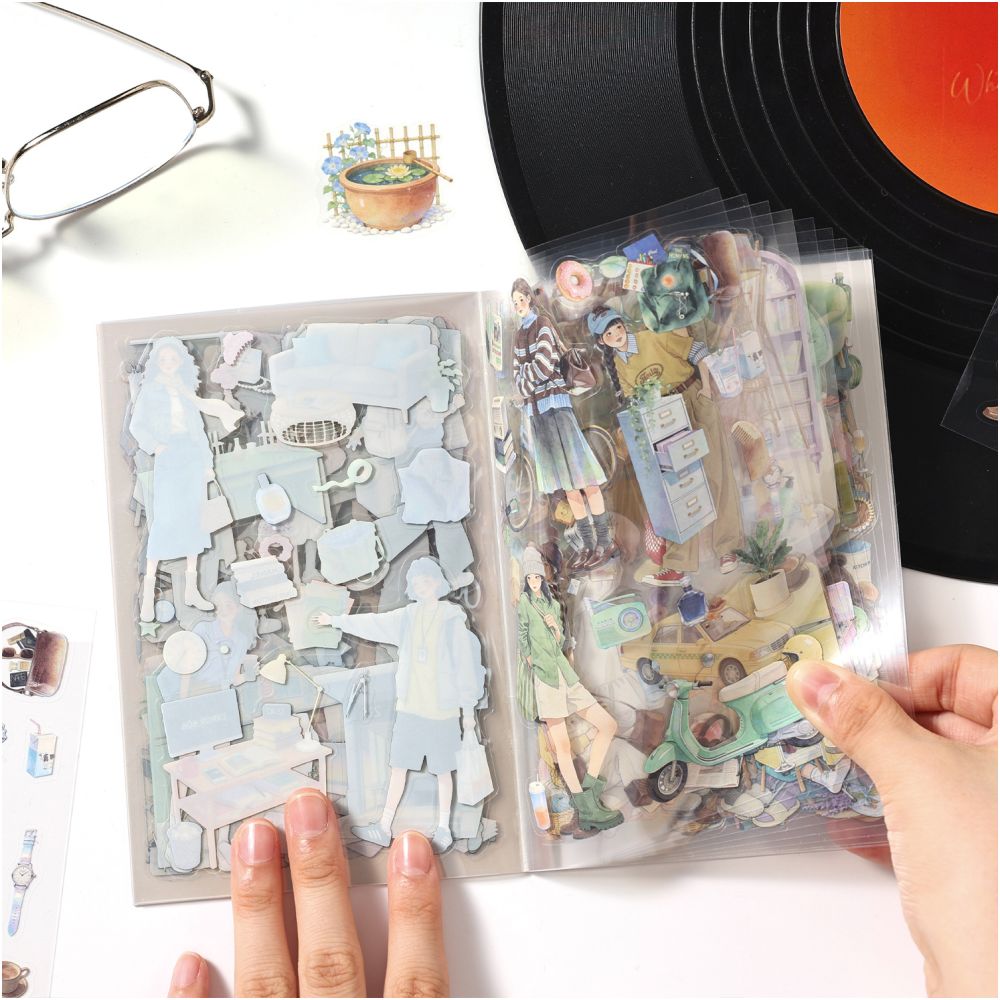 Youthful Daily Life Series PET Stickers Book 20 Sheets 4 variants image 2