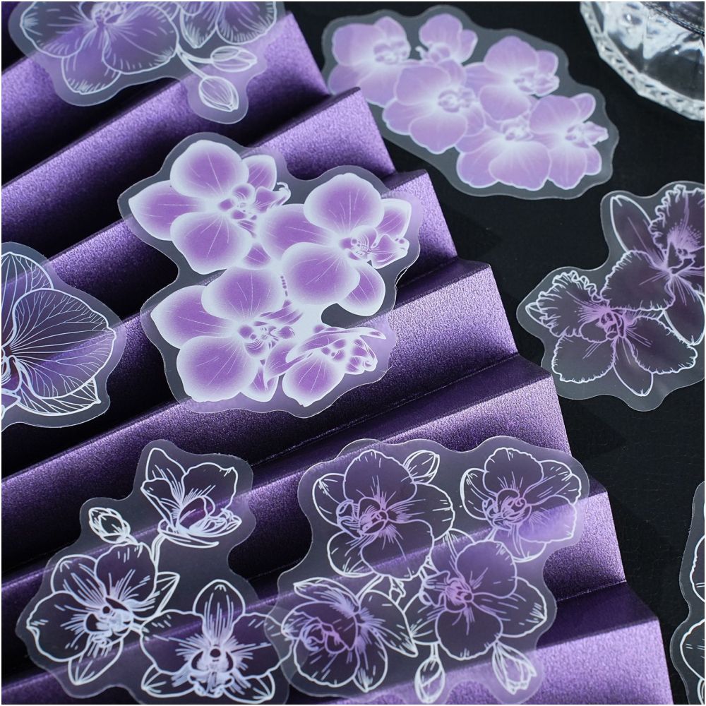 Flower Shadows Series PET Stickers 15psc 6 Designs image 2
