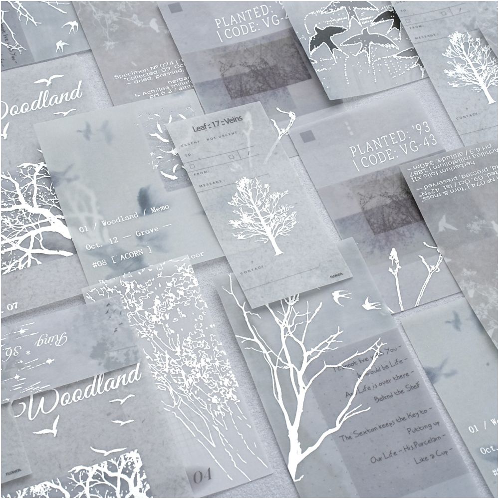 Silver Tide Notebook Series Washi Paper 18 sheets 6 designs image 1