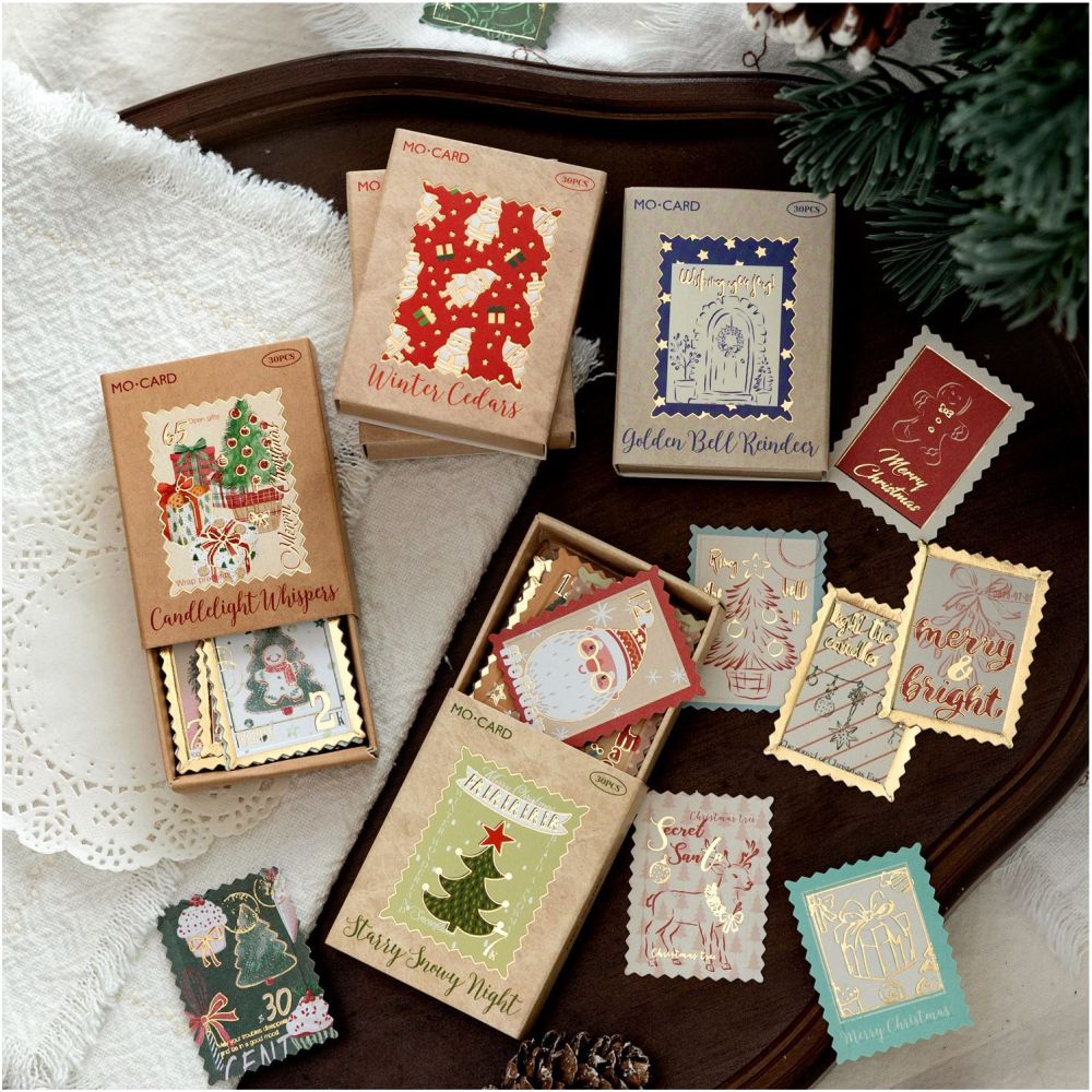 Christmas Letters Series Paper Stickers 30psc 6 Designs image 1