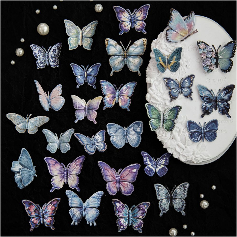 Butterfly Ceramics Series Paper Stickers 25psc 6 designs image 0