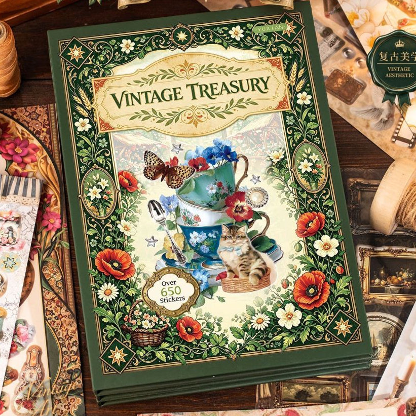 Vintage Treasury Collection Paper and Stickers Set 30 Sheets image 0