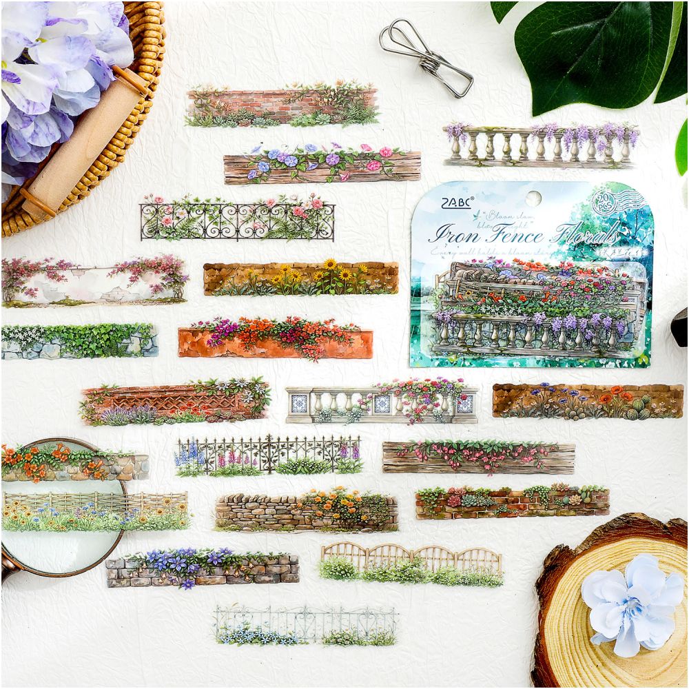 Flower Wall Series PET Stickers 20psc 4 variants image 1