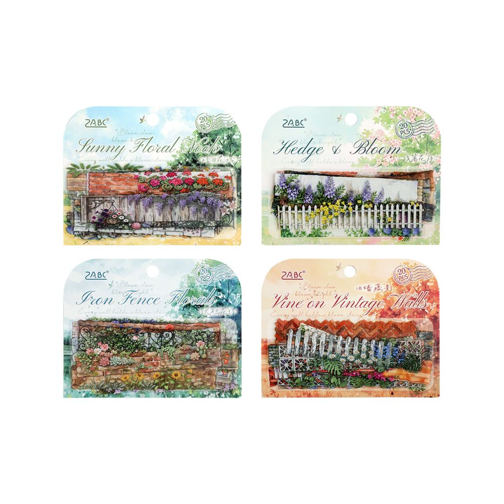Flower Wall Series PET Stickers 20psc 4 variants image 4