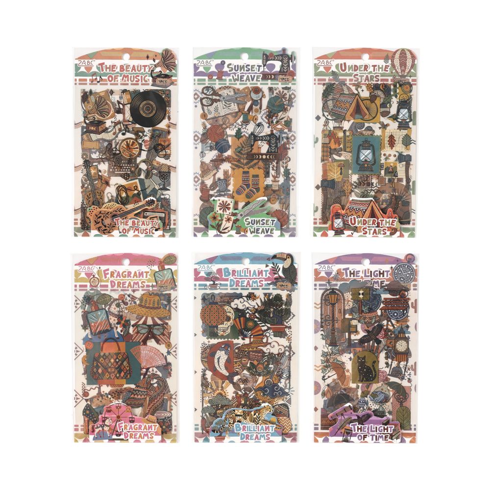 Desert Poems Series PET Stickers 4 sheets 6 variants image 4