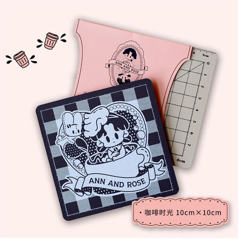 Cartoon Little Girl Mini Double Cutting Board 10cm x 10cm