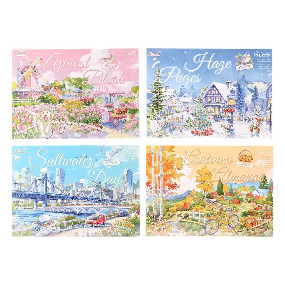 Nature Seasonal Landcapes Scenery Series Pet Stickers 20pcs 2cm x 1 6cm 4 Variants image 4
