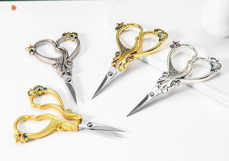 Vintage Unique Seashell Series Stainless Steel Scissors 4 Variants image 0