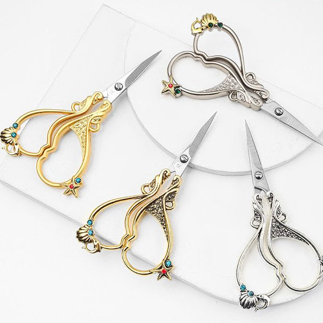 Vintage Unique Seashell Series Stainless Steel Scissors 4 Variants image 1
