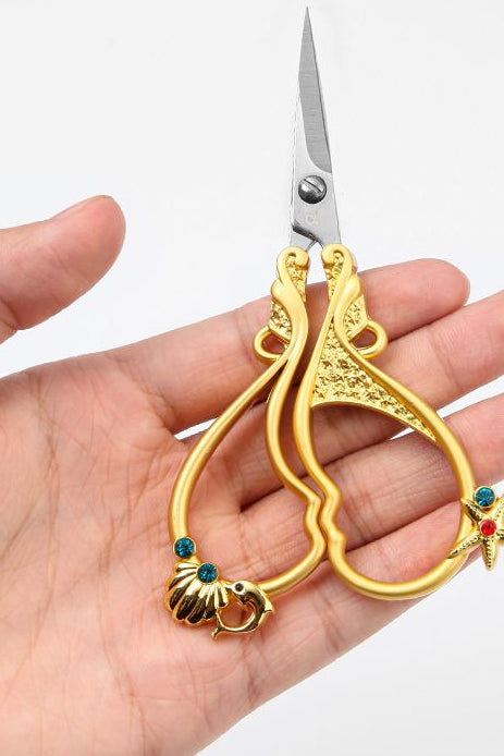 Vintage Unique Seashell Series Stainless Steel Scissors 4 Variants image 3