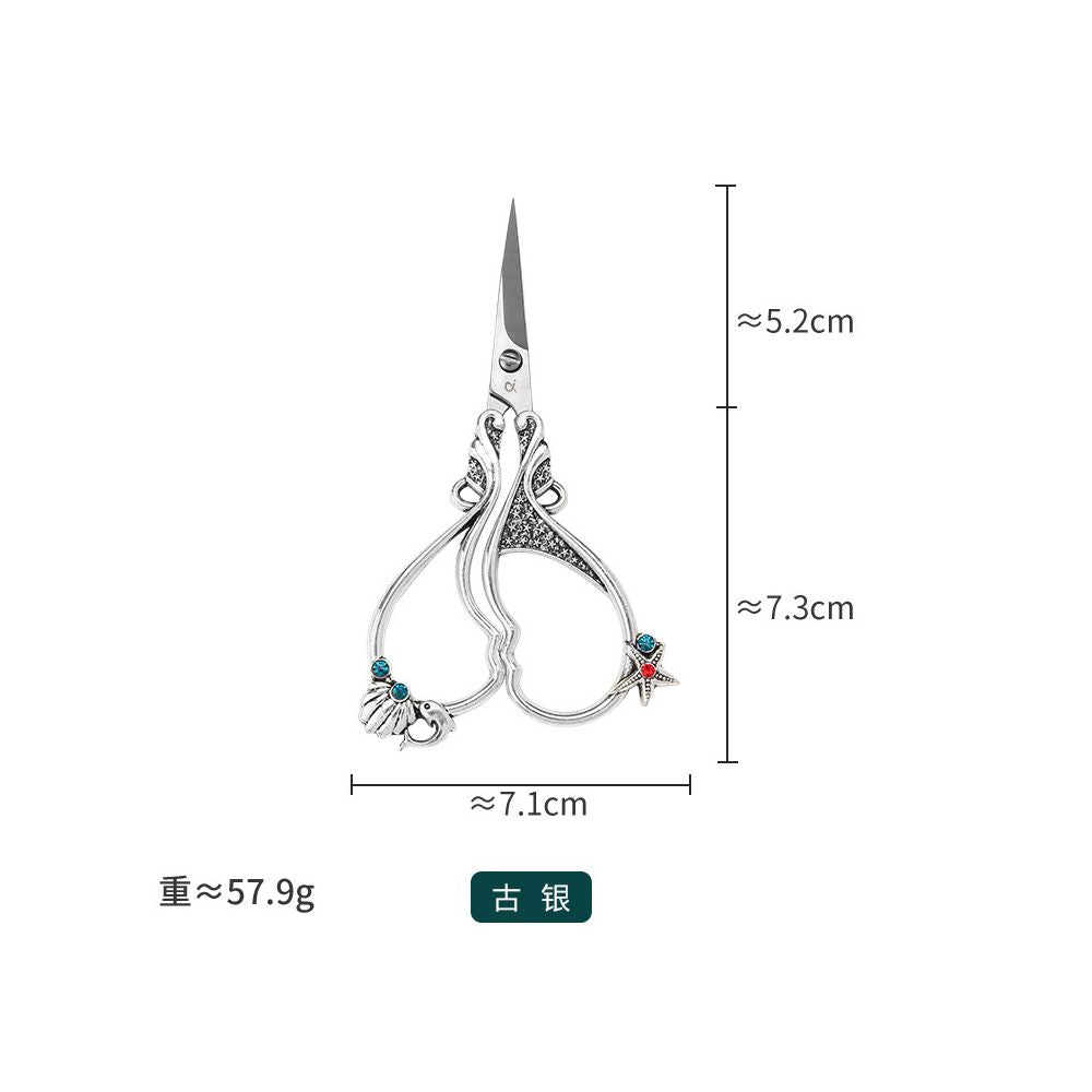 Vintage Unique Seashell Series Stainless Steel Scissors 4 Variants