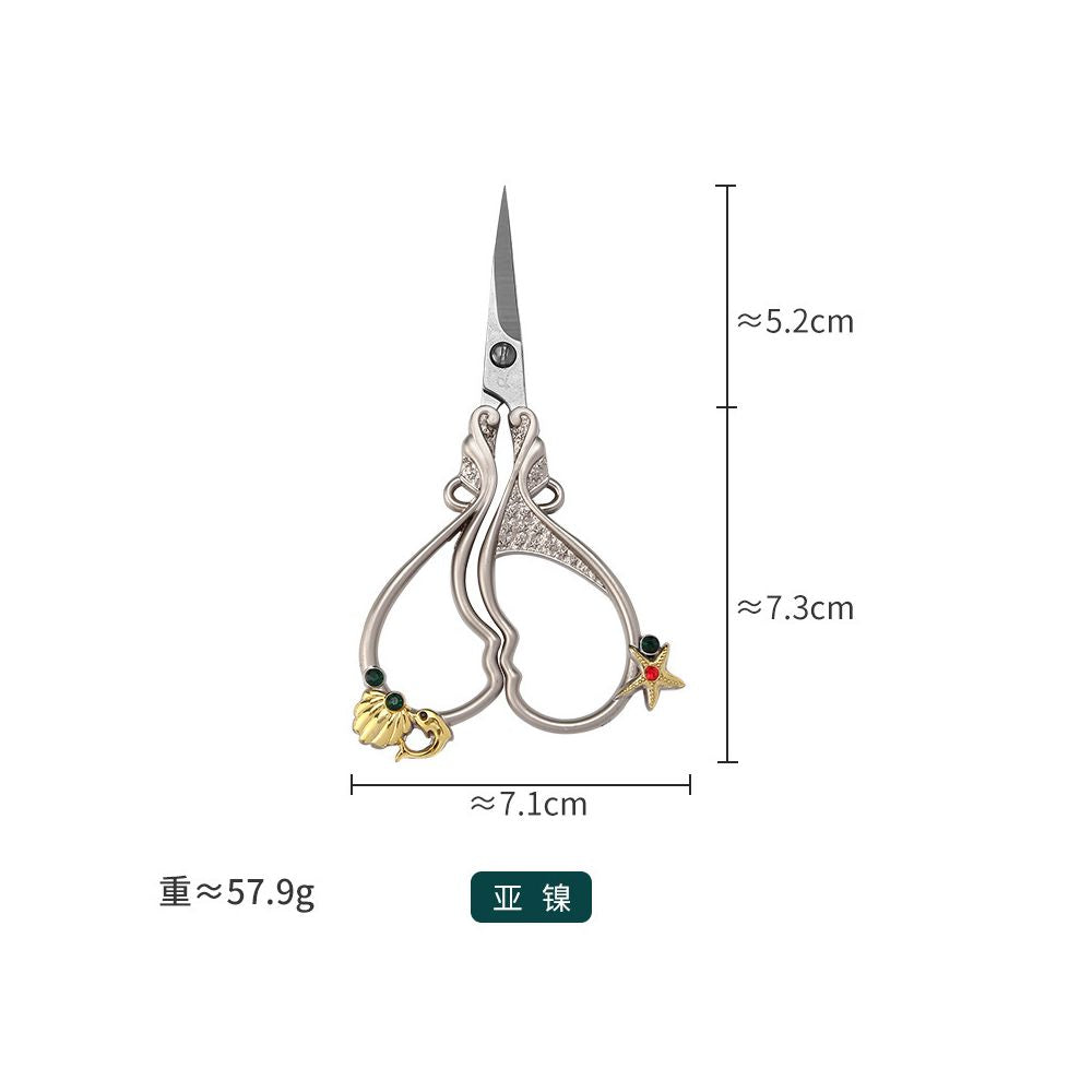 Vintage Unique Seashell Series Stainless Steel Scissors 4 Variants