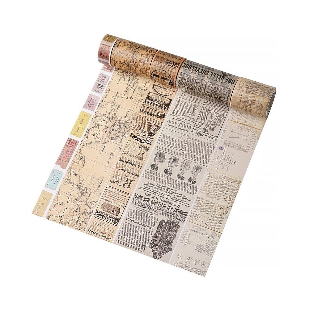 Vintage Classic Letters Series Patterned Pet Tape 11 Variants Different Sizes image 4