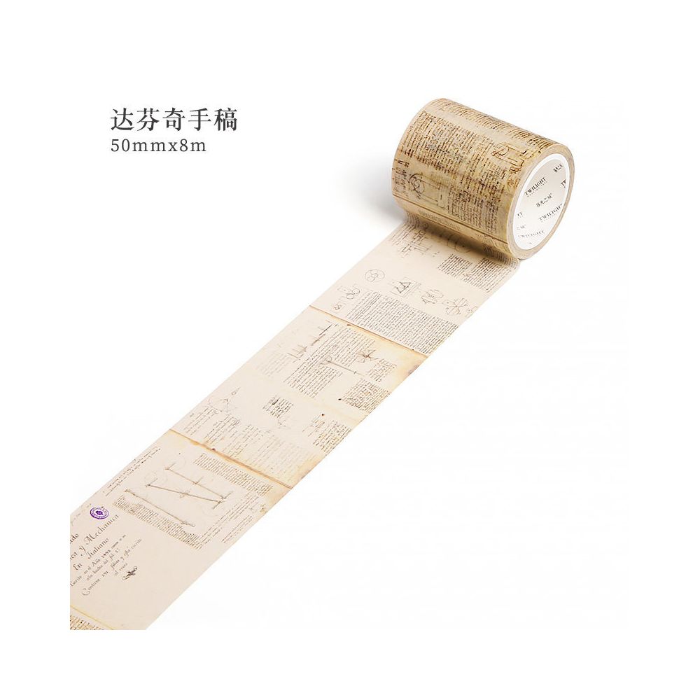 Vintage Classic Letters Series Patterned Pet Tape 11 Variants Different Sizes