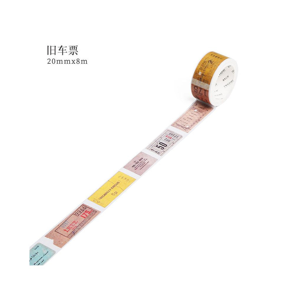Vintage Classic Letters Series Patterned Pet Tape 11 Variants Different Sizes