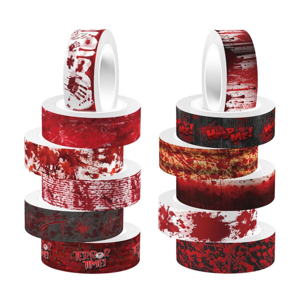 Dark Halloween Bleeding Hands Series Washi Tape 1 5 cm x 5m image 4