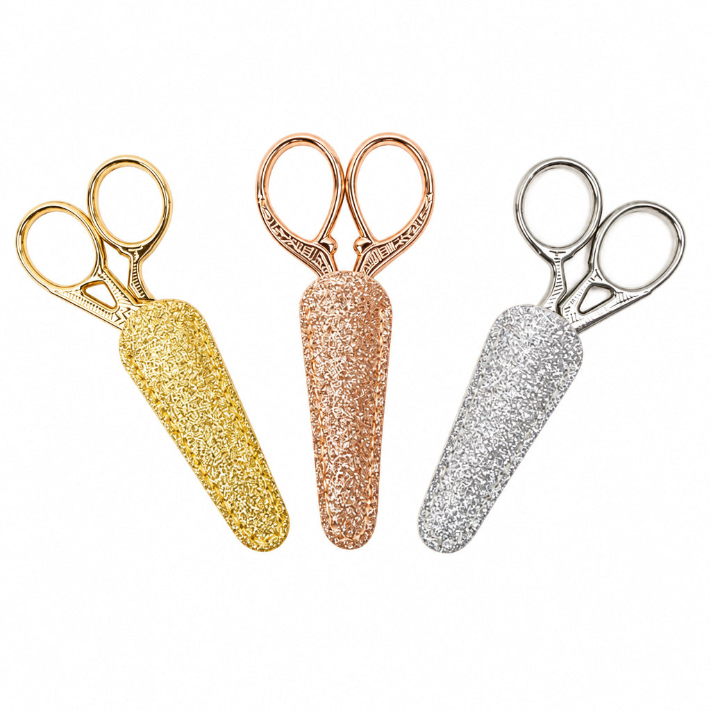 Vintage Glittered Style Series Scissors with Protective Case 12 Variants image 1