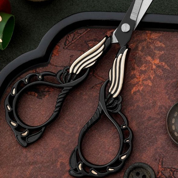 Vintage Angel Wings Series Stainless Steel Scissors image 0