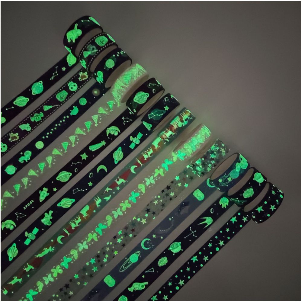 Dark Starry Night Glow Series Washi Tape 1 5cm x 3m image 0