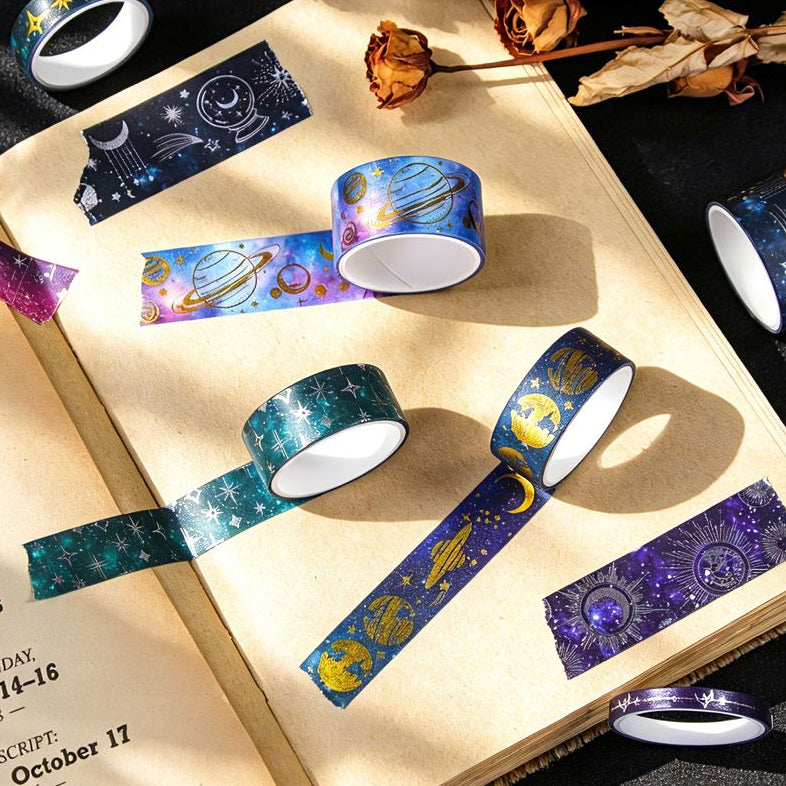 Vintage Starry Moonlight Style Series Washi Tape 10 Rolls 5cm x 2m image 2