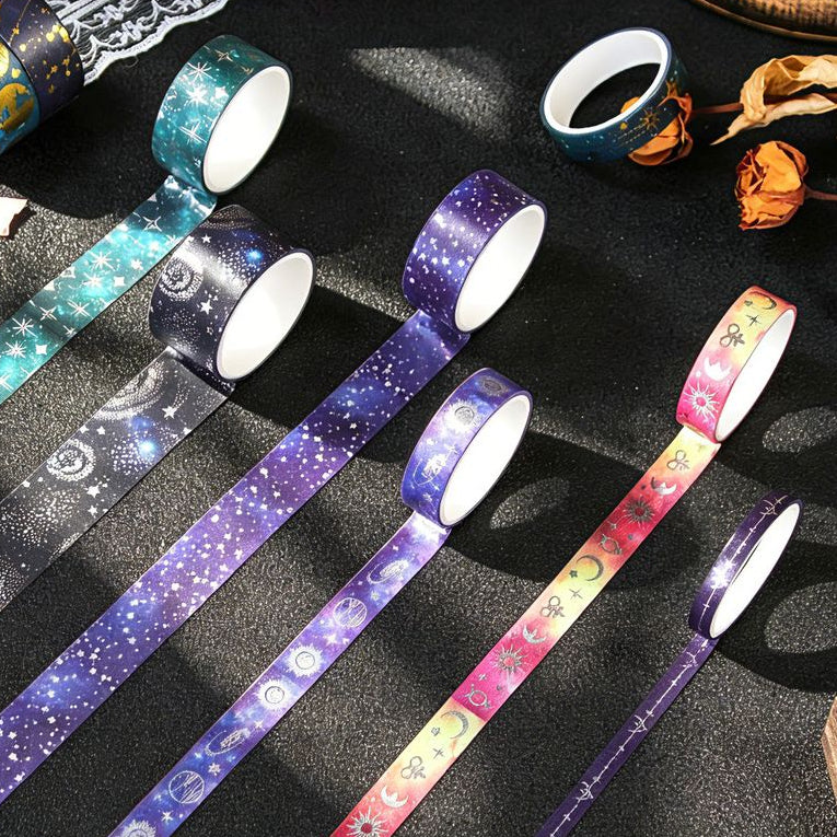 Vintage Starry Moonlight Style Series Washi Tape 10 Rolls 5cm x 2m image 3