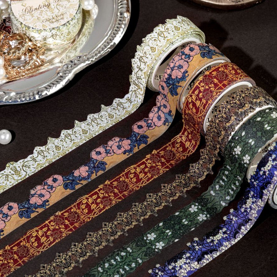 Vintage Gilded Decorative Pattern Series Washi Tape 1 5cm x 2m 6 Variants image 0