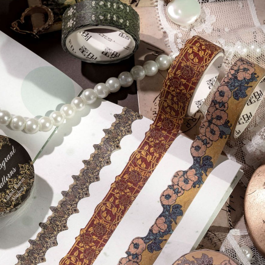 Vintage Gilded Decorative Pattern Series Washi Tape 1 5cm x 2m 6 Variants image 2