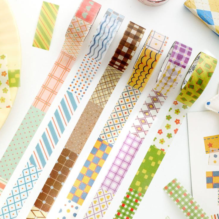 Vintage Light Grid Themed Decor Series Pet Tape 1 5cm x 2m 6 Variants image 2