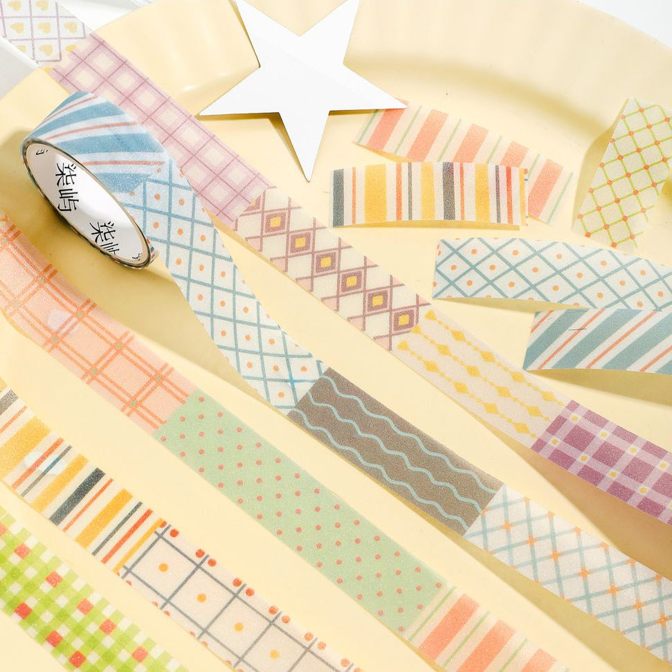 Vintage Light Grid Themed Decor Series Pet Tape 1 5cm x 2m 6 Variants image 3