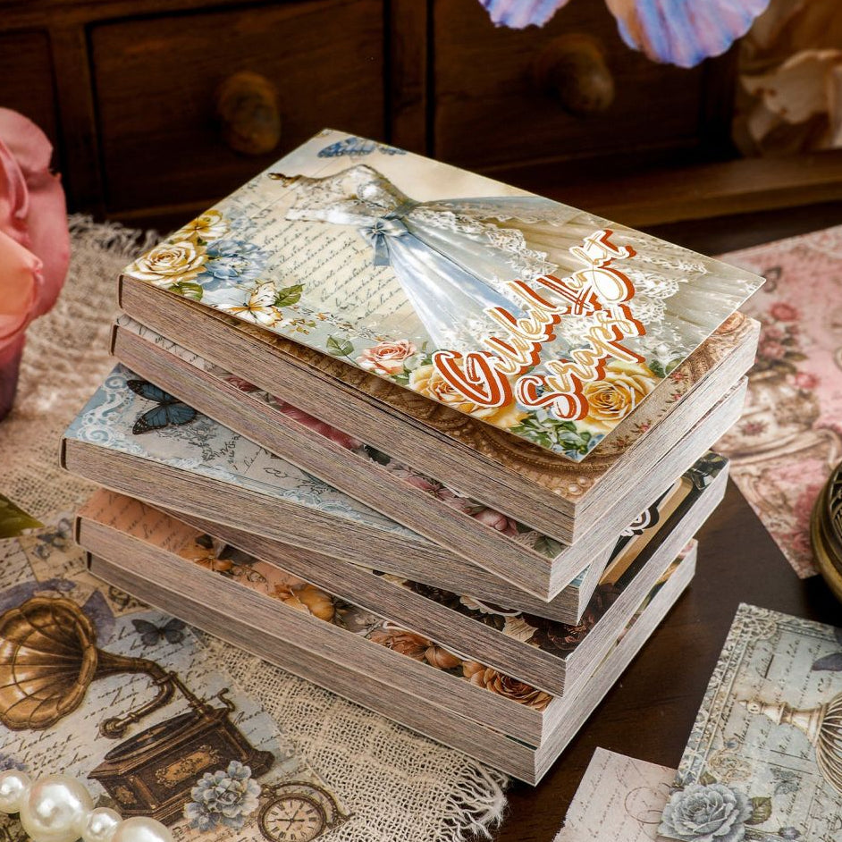 Vintage Flower Dreamy Fragments Series Material Paper 8cm x 5cm 50 Sheets image 1