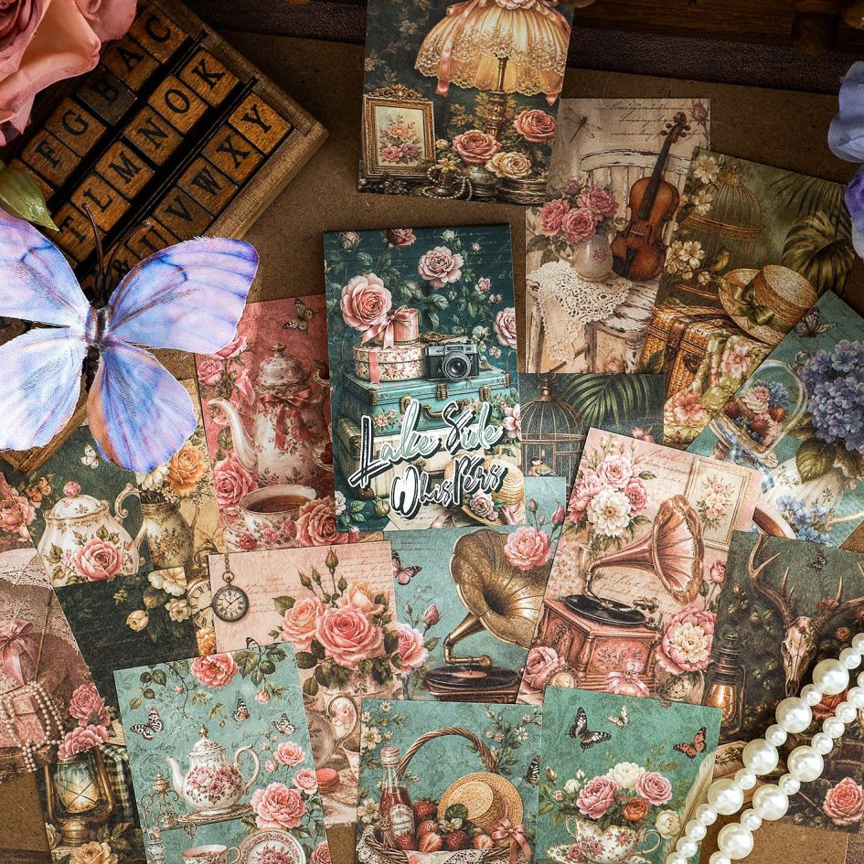 Vintage Flower Dreamy Fragments Series Material Paper 8cm x 5cm 50 Sheets image 3